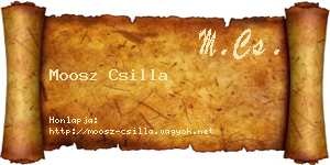 Moosz Csilla névjegykártya